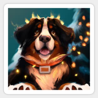 Cute Bernese Mountain Dog Drawing Sticker